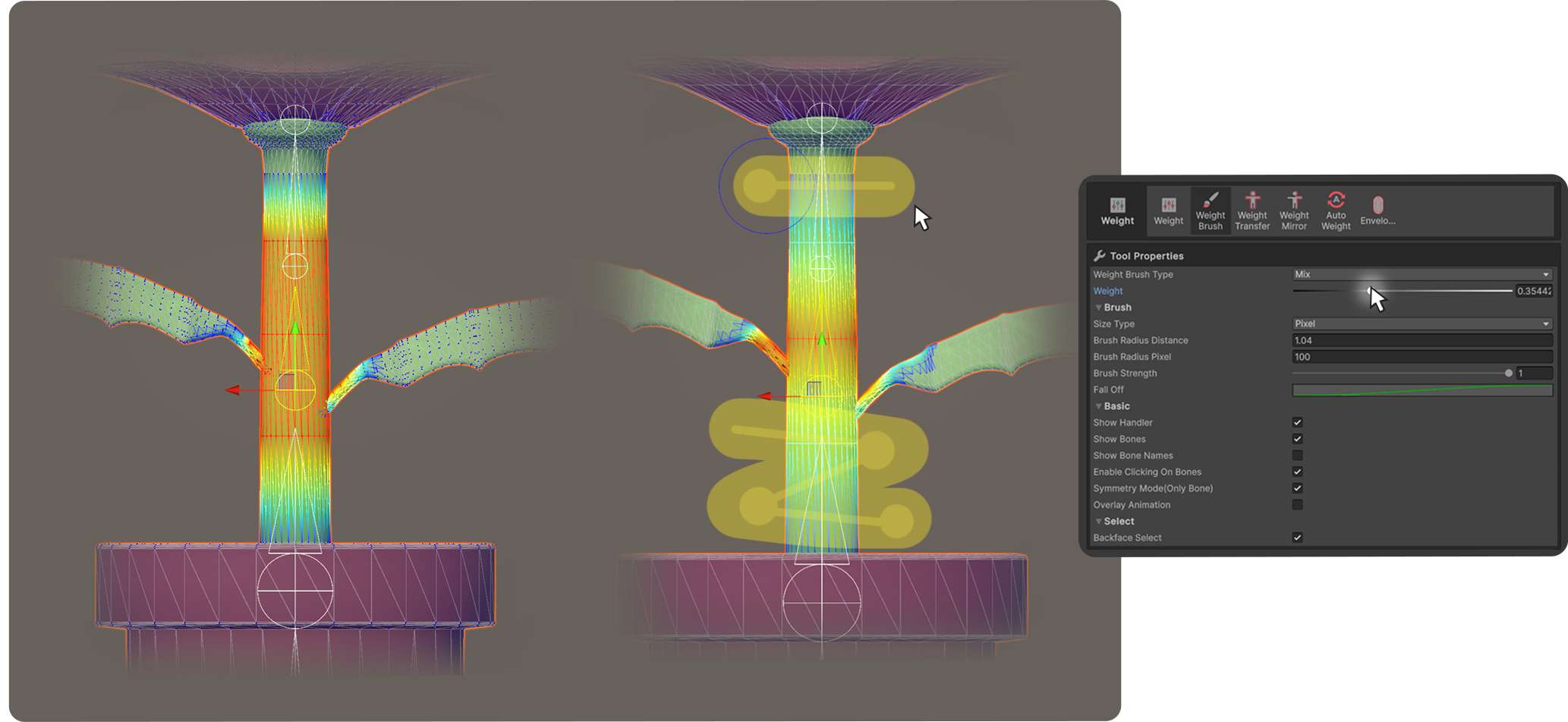 Rigging Mode Weight