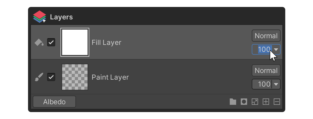 Layers Group Opacity Value