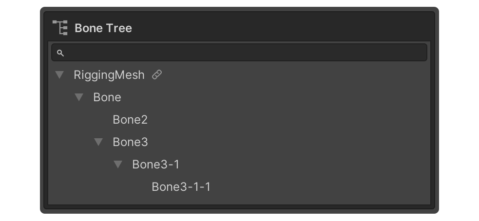 Rigging Mode Interface Bone Tree