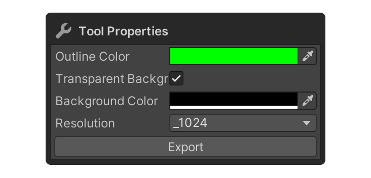 Export Tool Properties