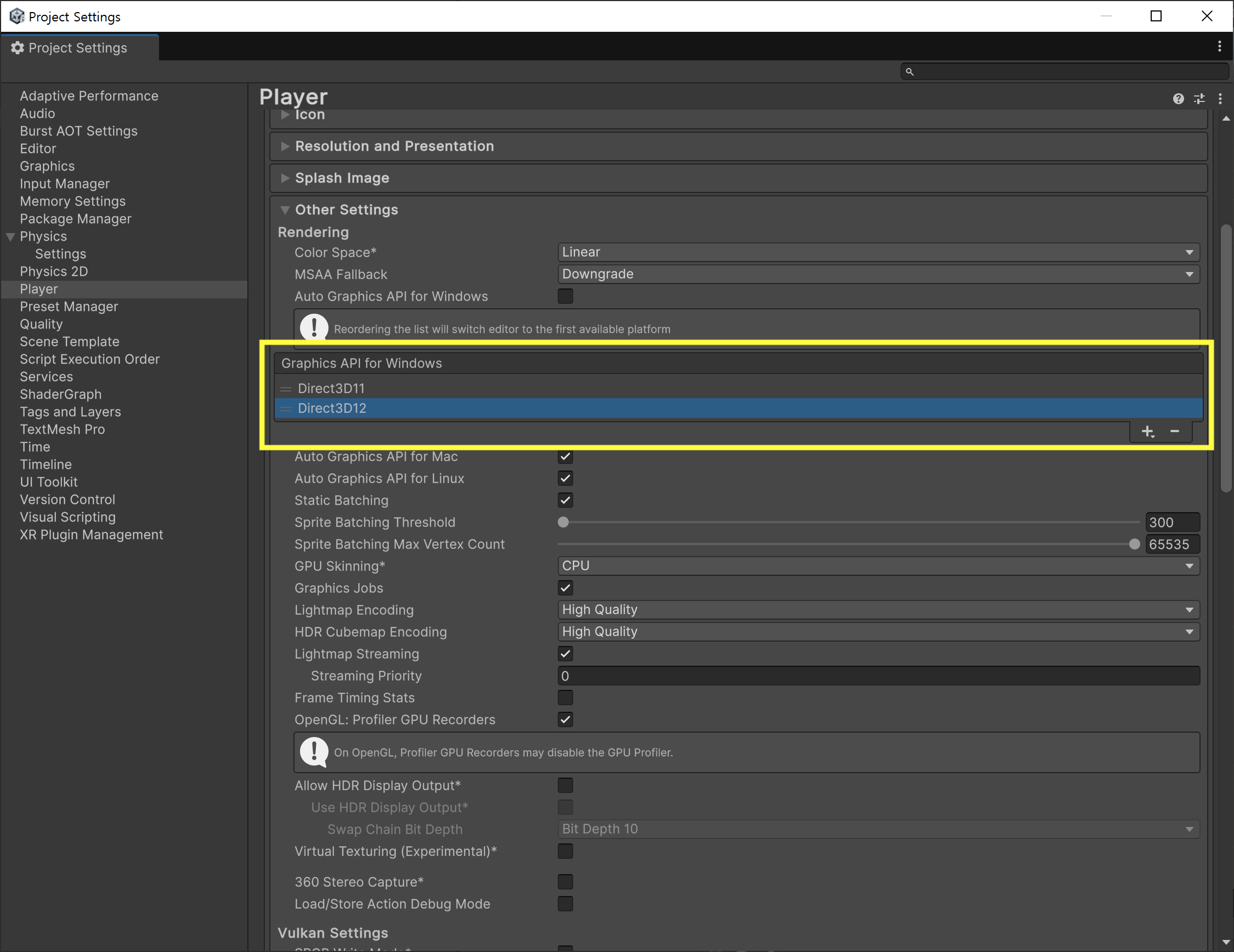 Direct3D12, Vulkan, etc.