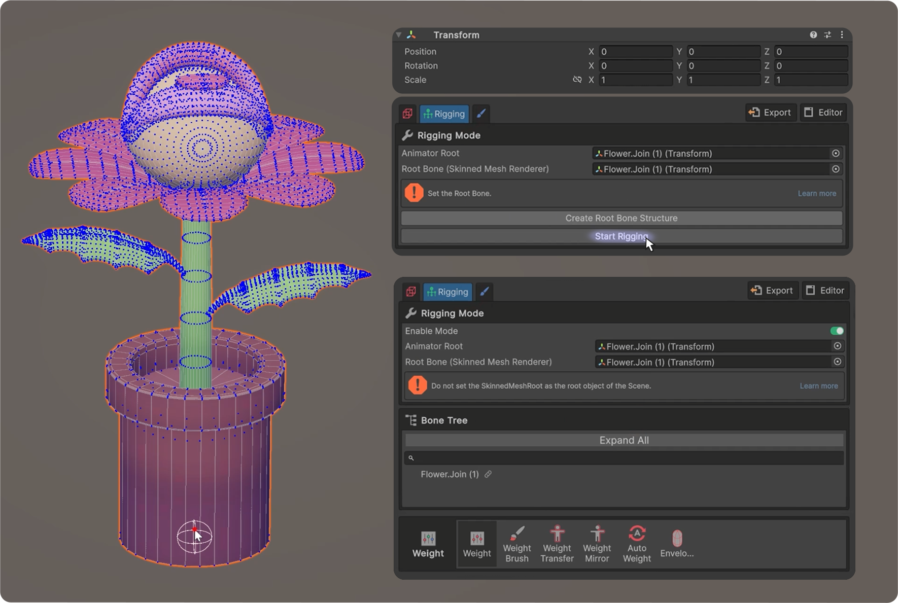 Rigging Mode Weight