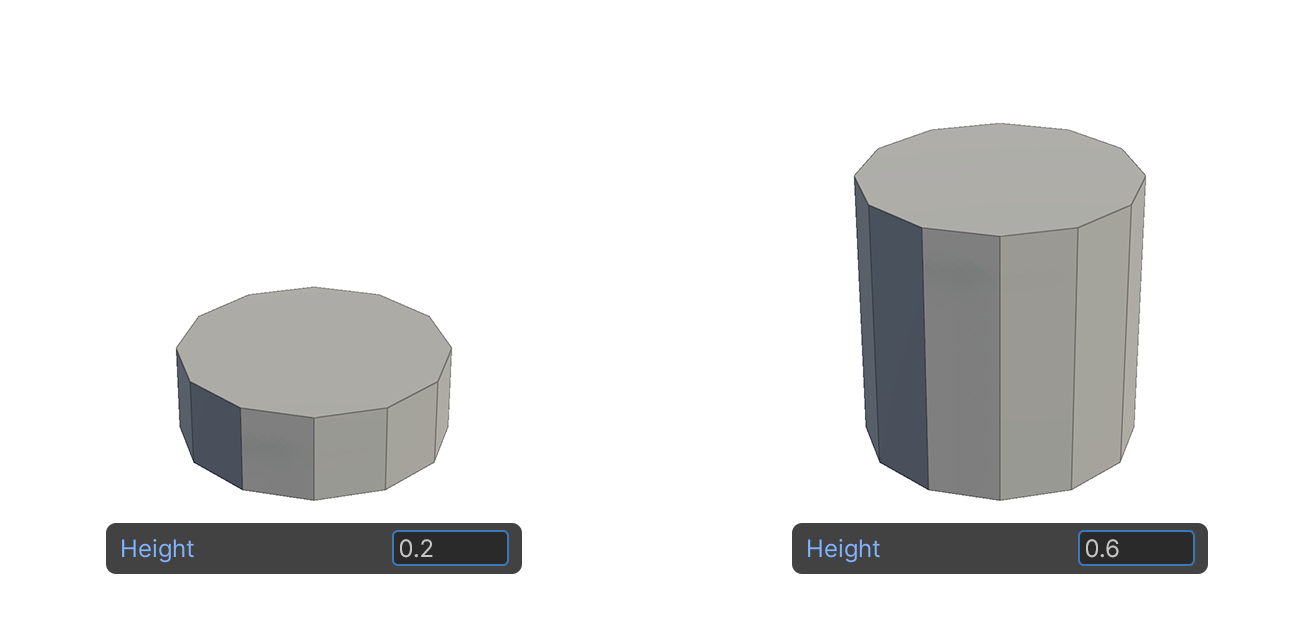 Cylinder Tool Height