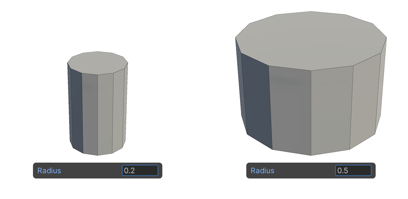 Cylinder Tool Radius