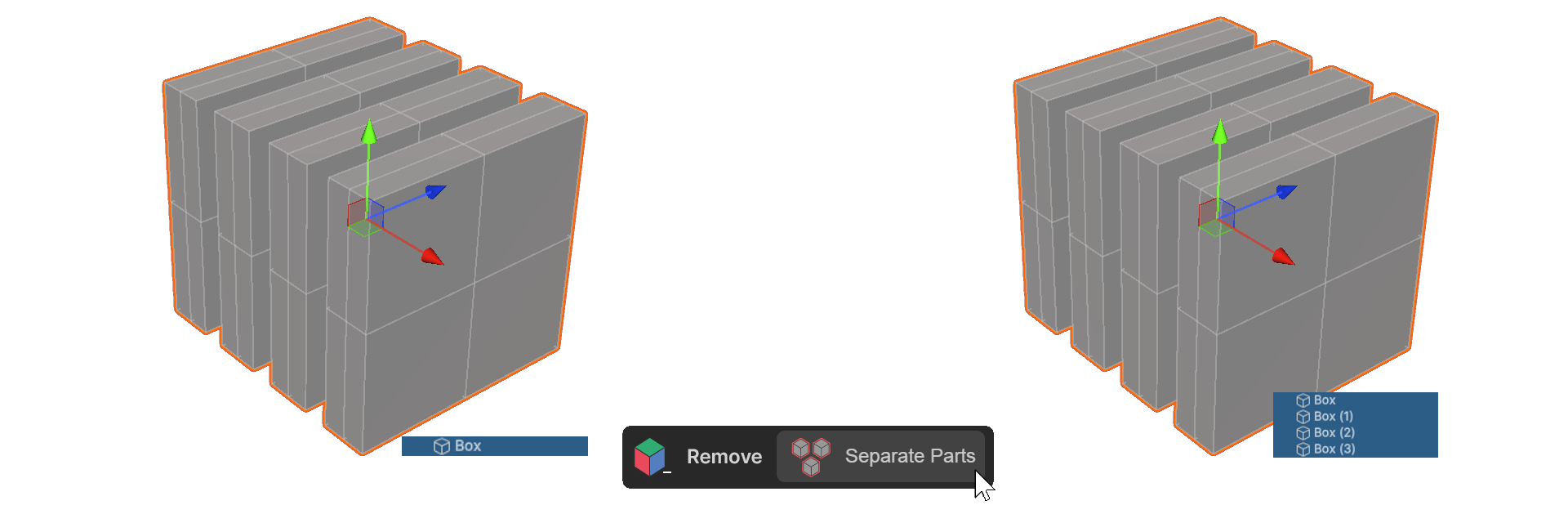 Separate Parts Tool