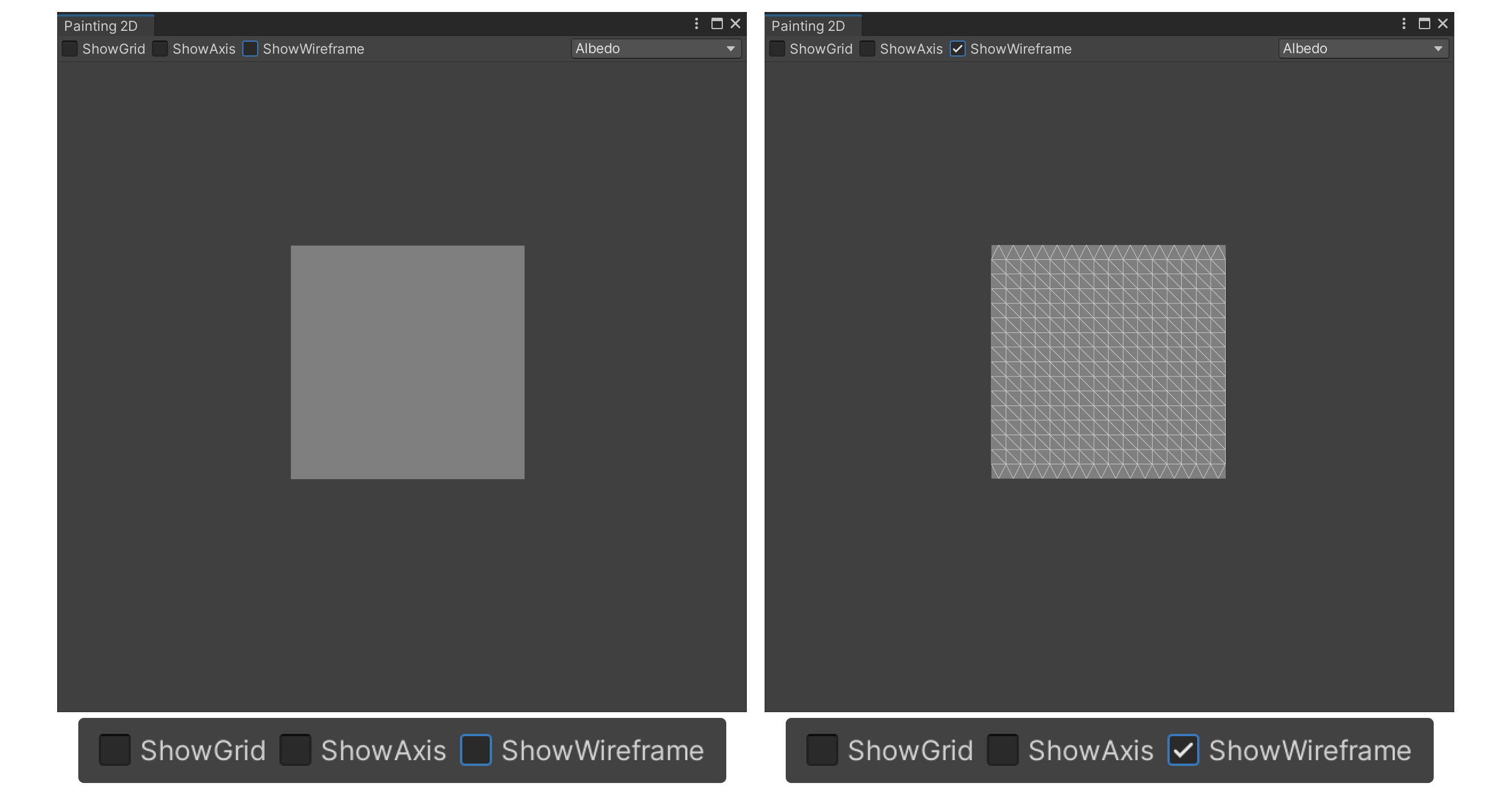 Painting 2D ShowWireframe